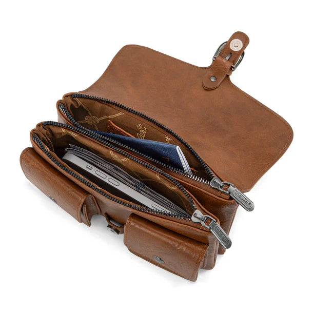 Wrangler Brown Vintage Inspired Crossbody Bag WG320-209BR