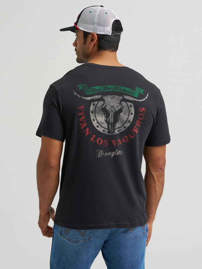 Wrangler Men's Black 'Mexican Phantom' Steerhead Graphic Tee Shirt 112375728