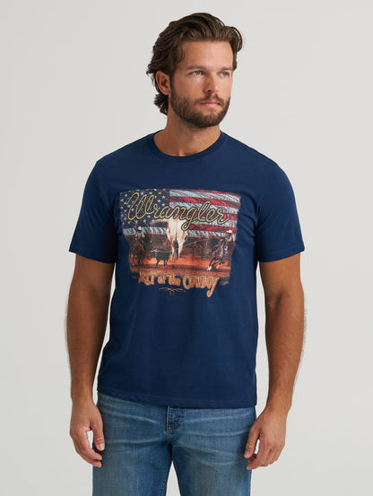 Wrangler Men's Navy Blue 'Spirit of the Cowboy' Graphic Tee Shirt 112375764