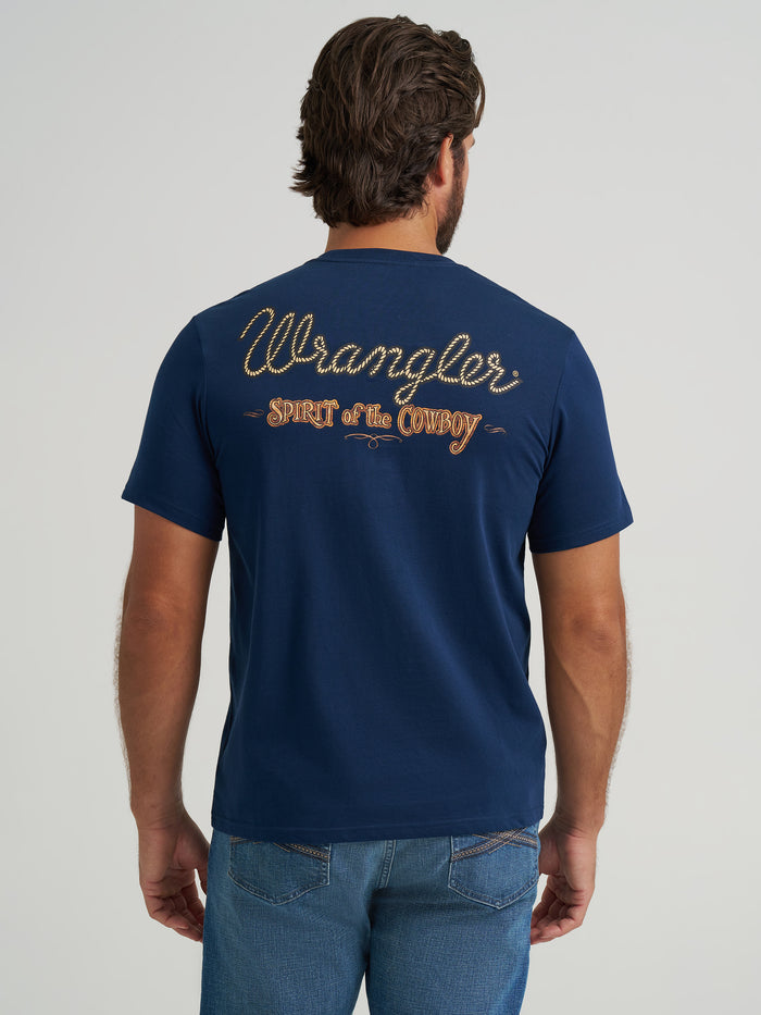 Wrangler Men's Navy Blue 'Spirit of the Cowboy' Graphic Tee Shirt 112375764