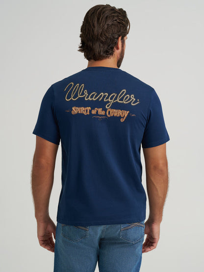 Wrangler Men's Navy Blue 'Spirit of the Cowboy' Graphic Tee Shirt 112375764