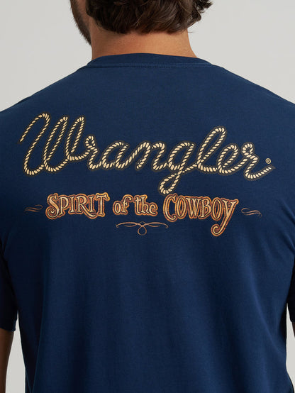 Wrangler Men's Navy Blue 'Spirit of the Cowboy' Graphic Tee Shirt 112375764