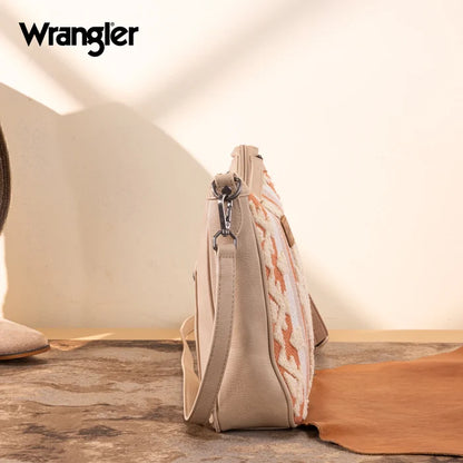 Wrangler Sherpa Aztec Canvas Crossbody Purse WG313-2003TN