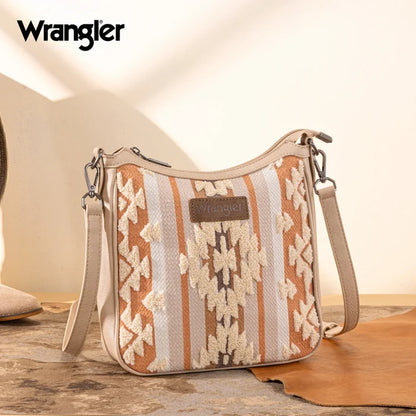 Wrangler Sherpa Aztec Canvas Crossbody Purse WG313-2003TN