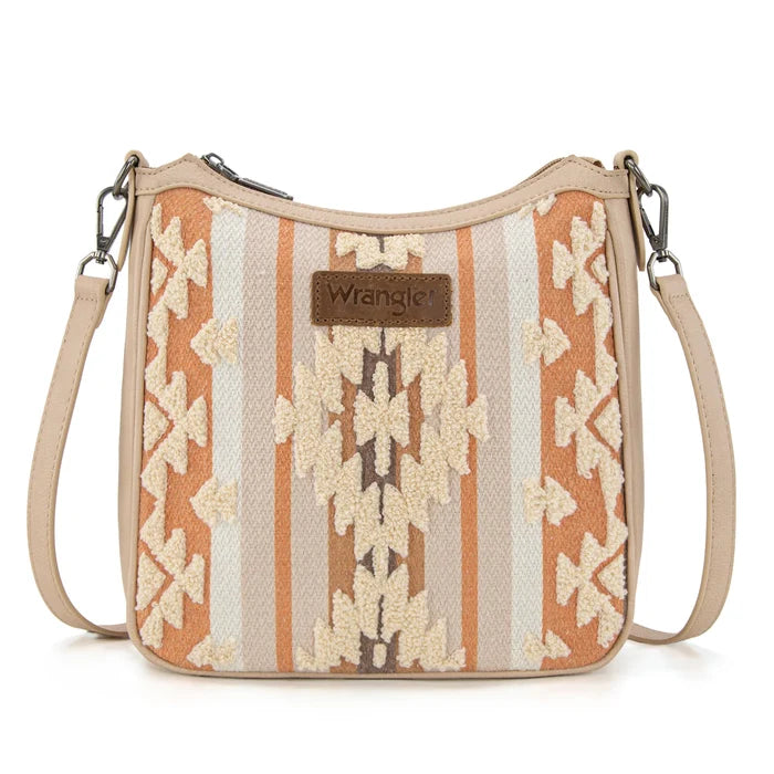 Wrangler Sherpa Aztec Canvas Crossbody Purse WG313-2003TN