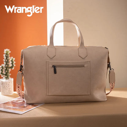 Wrangler Sherpa Aztec Canvas Duffel Bag Weekender Bag Large Purse WG313-5110TN