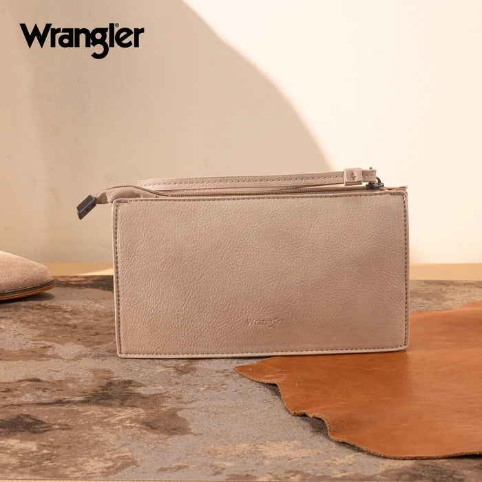 Wrangler Tan Sherpa Aztec Canvas Clutch Wallet WG313-181TN
