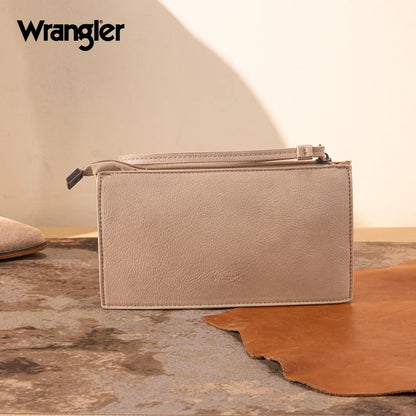 Wrangler Tan Sherpa Aztec Canvas Clutch Wallet WG313-181TN