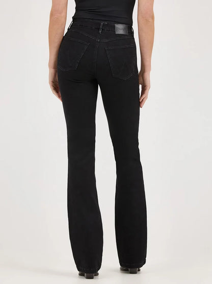 Wrangler Women's Bespoke Leighton Black High-Rise Boot Cut Jeans 112371949