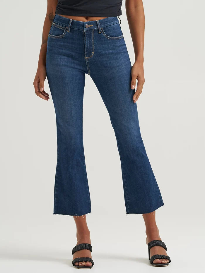 Wrangler Women's Bespoke Rosa Dark Wash High-Rise Kick Flare Jeans 112375004