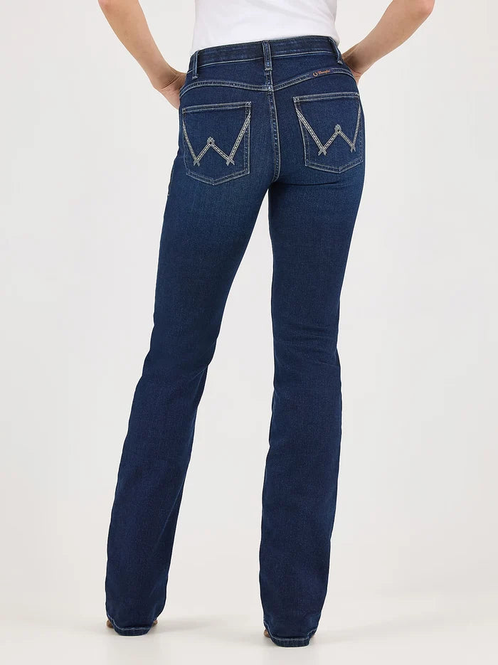 Wrangler Women's Willow Jayla Dark Wash Mid-Rise Ultimate Riding Bootcut Jean 112371946