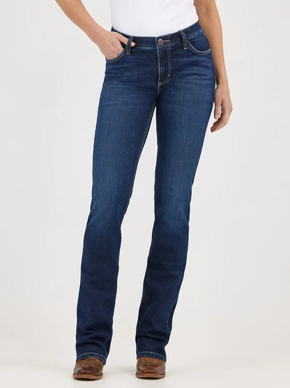 Wrangler Women's Willow Jayla Dark Wash Mid-Rise Ultimate Riding Bootcut Jean 112371946