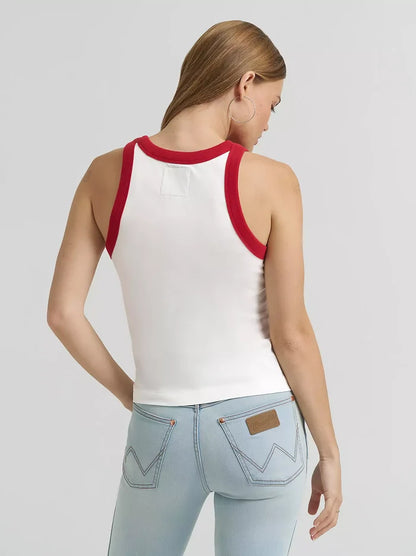 Wrangler X Lainey Wilson Women's White 'Gimme Some Slack' Tank Tee 112380487