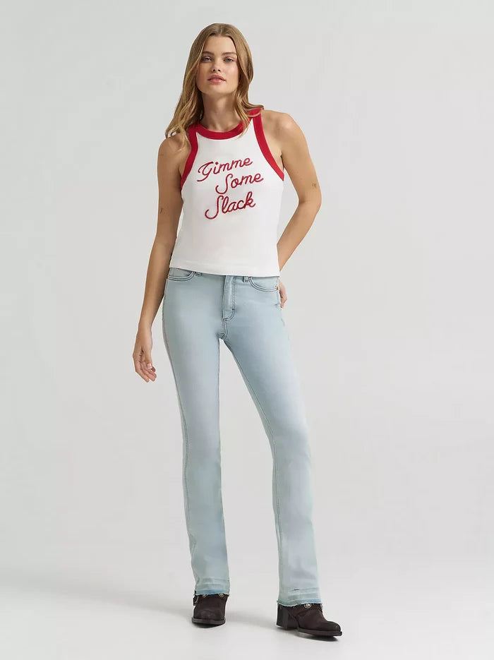 Wrangler X Lainey Wilson Women's White 'Gimme Some Slack' Tank Tee 112380487