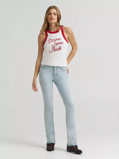 Wrangler X Lainey Wilson Women's White 'Gimme Some Slack' Tank Tee 112380487